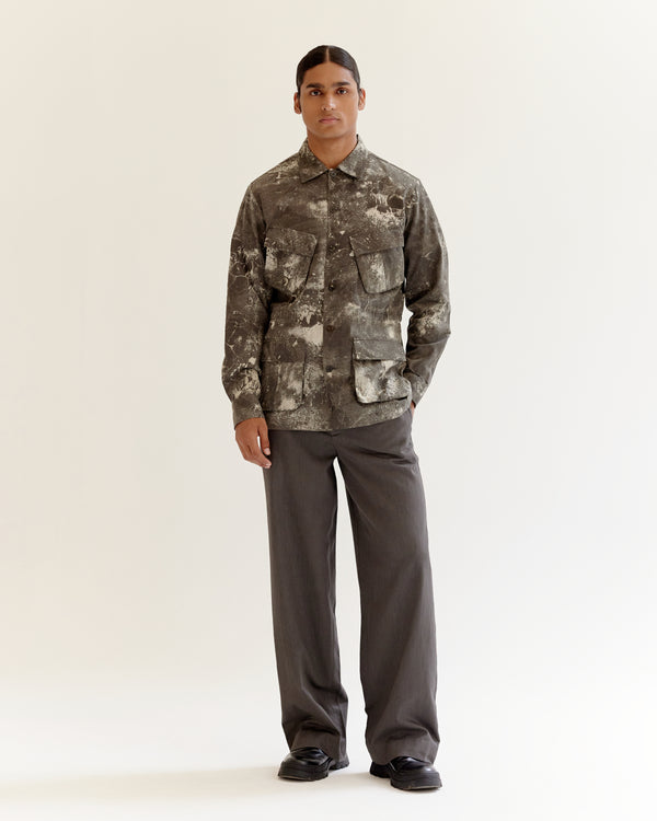 Skin Textured Batik Jungle Jacket