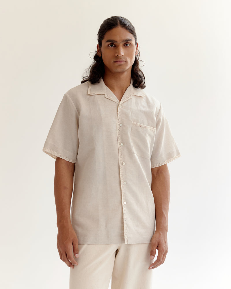 Crochet Edge Crafted Half Shirt
