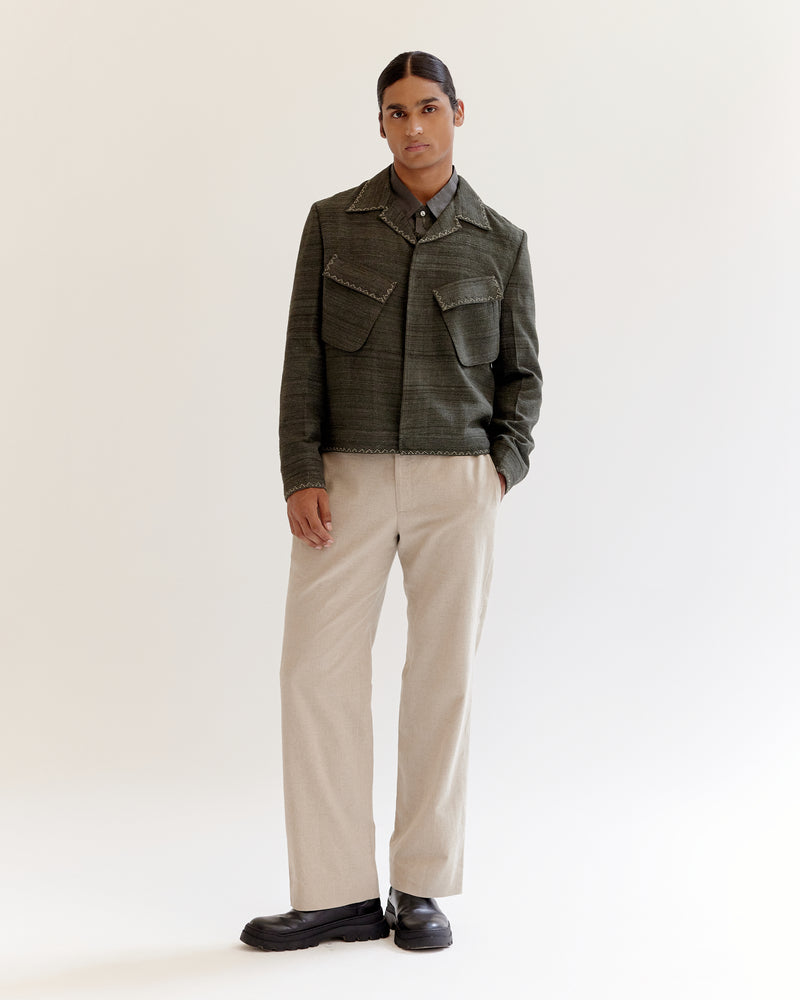 Vintage cropped military Jacket