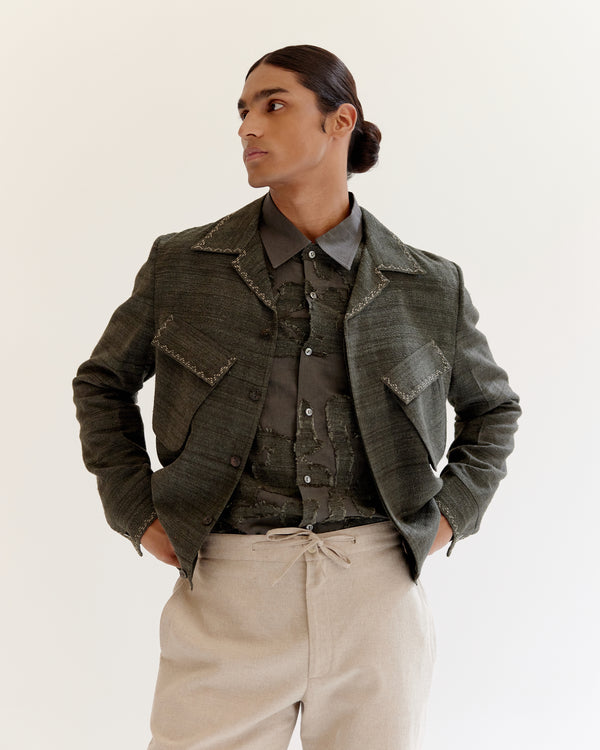 Vintage cropped military Jacket