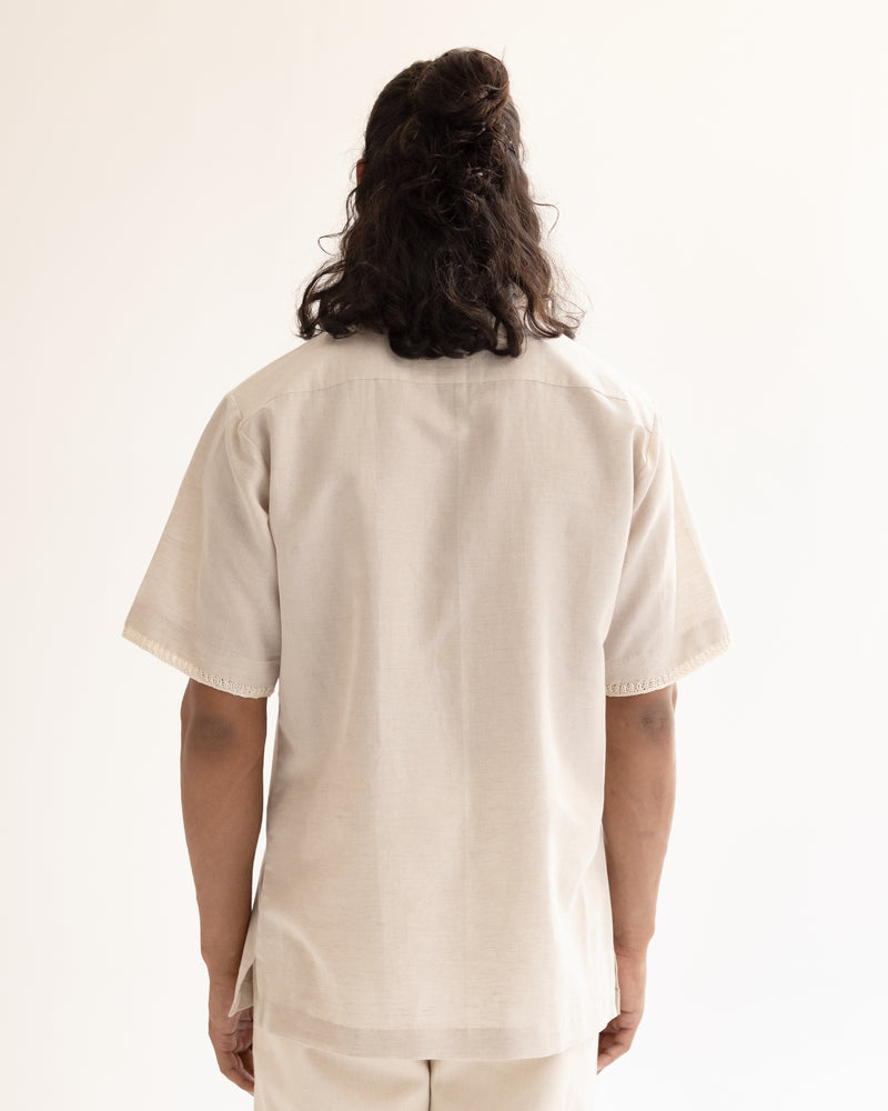 Crochet Edge Crafted Half Shirt