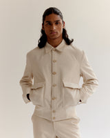 Artisan Denim Ribbed Bomber