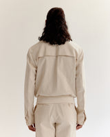 Artisan Denim Ribbed Bomber