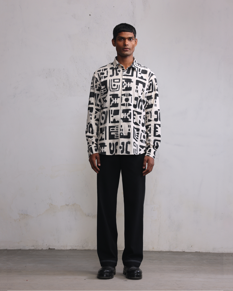 Modern ruins printed shirt