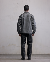 Silver coated denim jacket