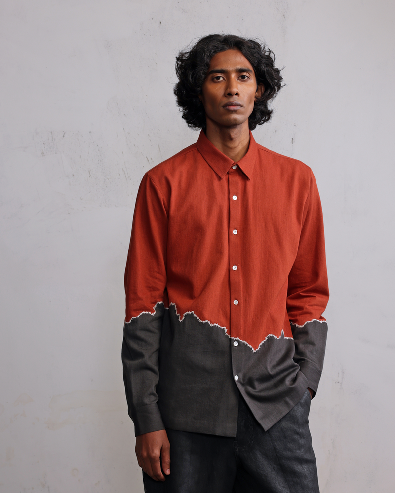 Fractured line Patch Shirt